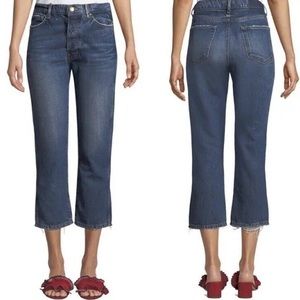 The GREAT The Gent Button Fly Cropped Jeans Size 25 Trendy Stylish Effortless